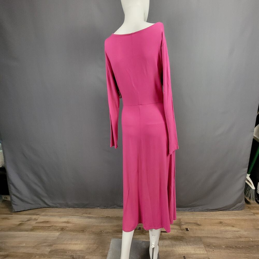 Old Navy Cutout Twist Dress L Pink Jersey Knit Y2K Revival - Picture 5 of 9